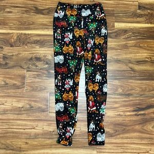 Super soft dog holiday leggings